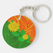 Ladybug Whimsey 3D Folk Art Schlüsselanhänger (Rückseite)