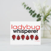 Ladybug Whisperer Postkarte (Stehend Vorderseite)