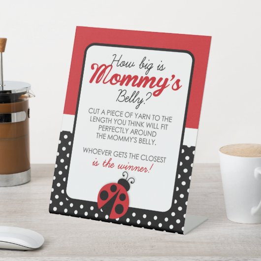 Ladybug Wie groß ist Mama's Bauchduschenspiel Sockelschild (In SItu)