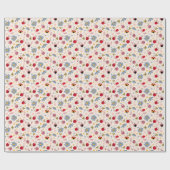 Ladybug Wildblume Pattern Geschenkpapier (Flach)