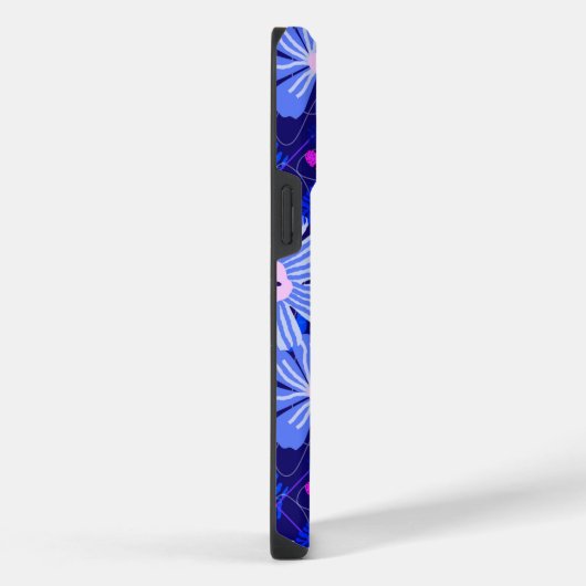 Ladybug & Wildblumen Midnight Blue iPhone Hülle (Rechte Seite)