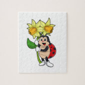 Ladybug with Flower Daffodil Puzzle (Vertikal)