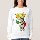 Ladybug with Flower Daffodil Sweatshirt (Vorderseite)