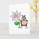 Ladybug with karte (Gelbe Blume)
