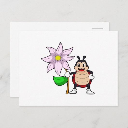 Ladybug with postkarte (Vorne/Hinten)