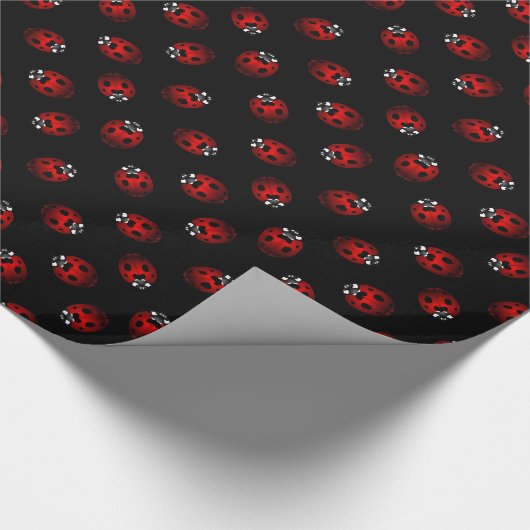 Ladybug Wrapping Paper Niedlich Ladybird Bug Paper Geschenkpapier (Ecke)