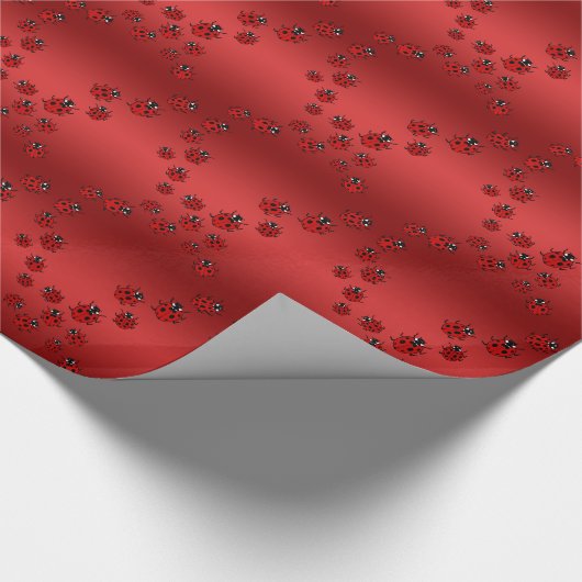 Ladybug Wrapping Paper Niedliche Ladybird Bug Pape Geschenkpapier (Ecke)
