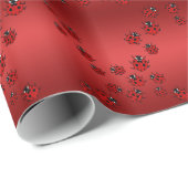 Ladybug Wrapping Paper Niedliche Ladybird Bug Pape Geschenkpapier (Rolleneckpunkt)