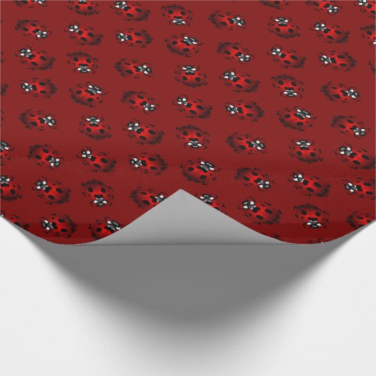 Ladybug Wrapping Paper Niedliche Ladybird Bug Pape Geschenkpapier (Ecke)