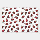 Ladybug Wrapping Paper Set 3 Geschenkpapier Set (Vorderseite)