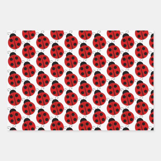 Ladybug Wrapping Paper Set Geschenkpapier Set (Vorderseite)