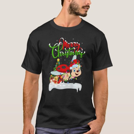 Ladybug  Xmas Decorations Santa Ladybug Christmas T-Shirt (Vorderseite)