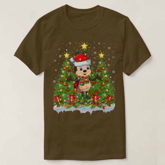Ladybug Xmas Lights Santa Ladybug Christmas Tree T-Shirt (Design vorne)