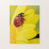 Ladybug Yellow Blume Foto Puzzle (Vertikal)