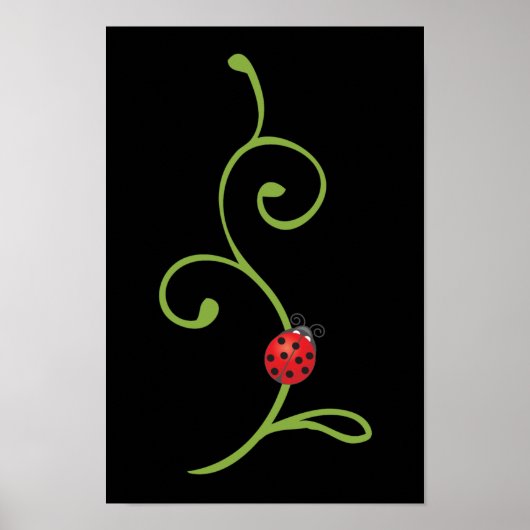 Ladybug zu Wein Poster (Vorne)