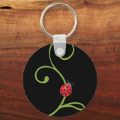 Ladybug zu Wein Schlüsselanhänger (Vorderseite)