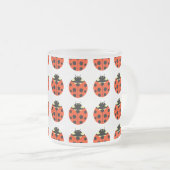 Ladybugemuster Mattglastasse (VorderseiteRechts)