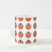 Ladybugemuster Mattglastasse (Vorderseite Links)