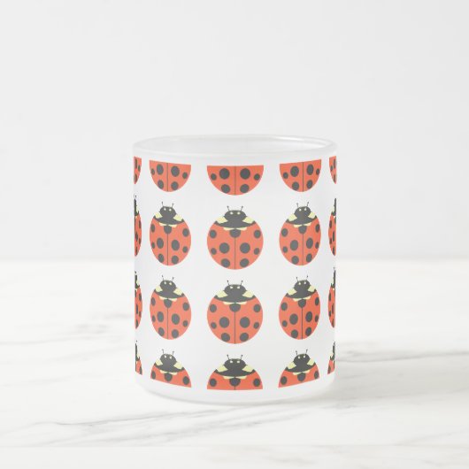 Ladybugemuster Mattglastasse (Mittel)