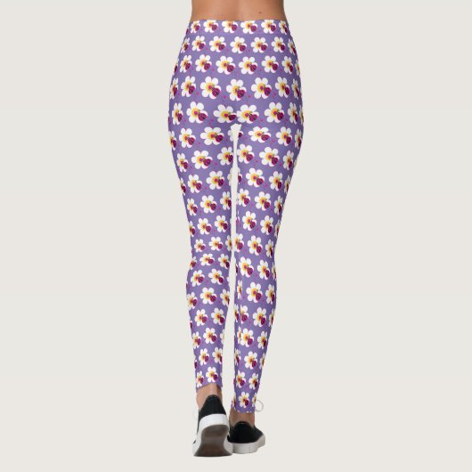 Ladybugherzen und Blume Leggings (Rückseite)