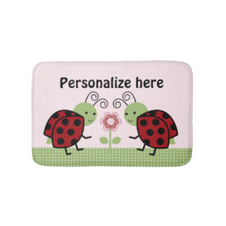 Ladybugs and Blume Girls Kid's Badematte