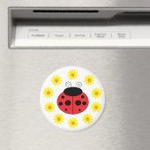 Ladybugs and Blume Magnet (In Situ (Geschirrspüler))