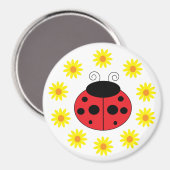 Ladybugs and Blume Magnet (Vorderseite/Rückseite)