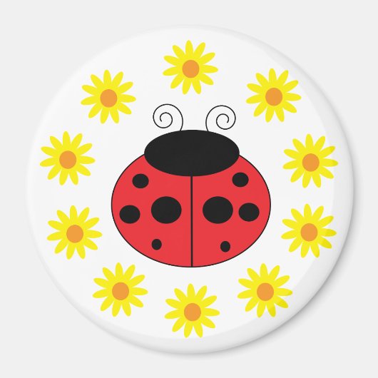 Ladybugs and Blume Magnet (Vorne)