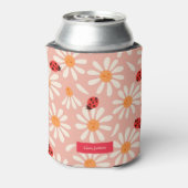 Ladybugs and Daisies Custom Name Dosenkühler (Kanne Rückseite)