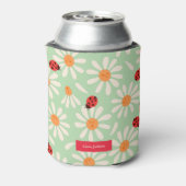 Ladybugs and Daisies Custom Name Dosenkühler (Kanne Rückseite)