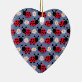 Ladybugs and Daisies Pattern Keramik Ornament (Rechts)