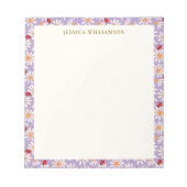 Ladybugs and Daisies Personalized Name Notizblock (Vorderseite)