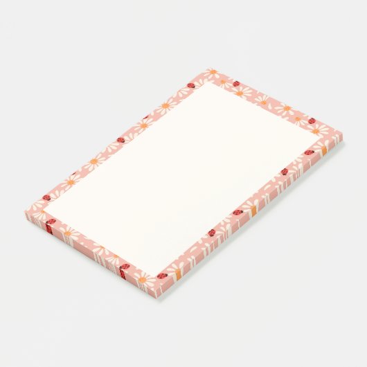 Ladybugs and Daisies Post-it Klebezettel (angewinkelt)