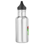 Ladybugs and Green Leaves Nature Illustration Past Edelstahlflasche (Links)