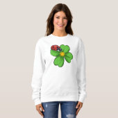 Ladybugs and Green Leaves Nature Illustration Past Sweatshirt (Vorne ganz)
