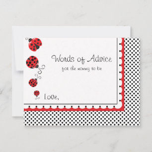 Ladybugs and Polka Dots Mommy Advice Card Hinweiskarte