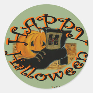 Ladybugs Art "Halloween" Runder Aufkleber