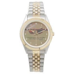 Ladybugs Attitude Inspiration Konfuzius Zitat Armbanduhr