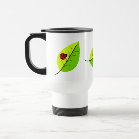 Ladybugs auf Blätter Tasse (Links)