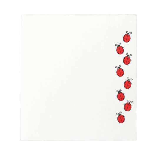Ladybugs auf Parade Notizblock (Vorderseite)