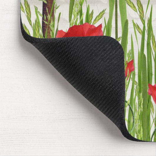 Ladybugs auf Poppy-Blume Mousepad (Ecke)