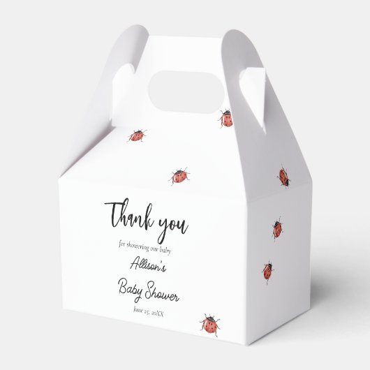 Ladybugs Baby Dusche Geschenkschachtel (Vorderseite)