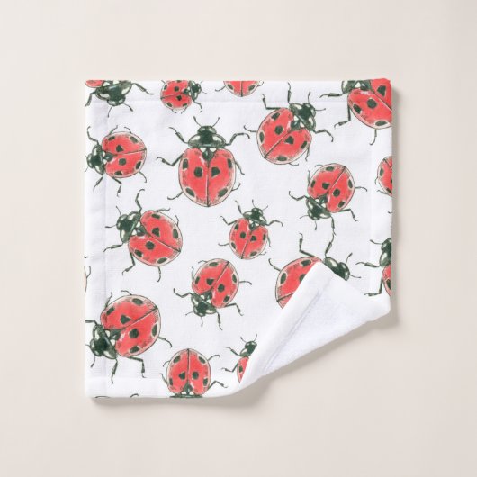 Ladybugs Badhandtuch Set (Waschlappen)