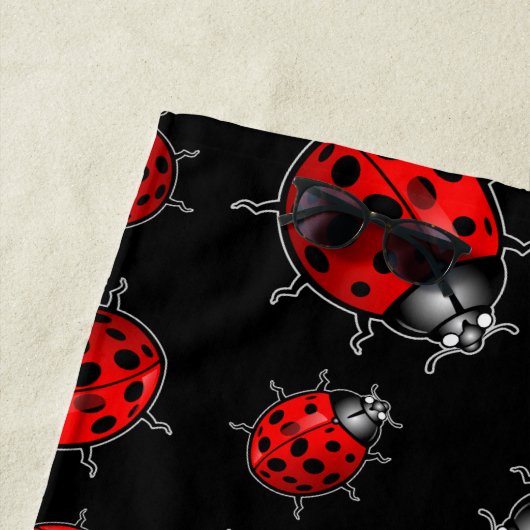 Ladybugs Beach Handtuch (Beispiel)