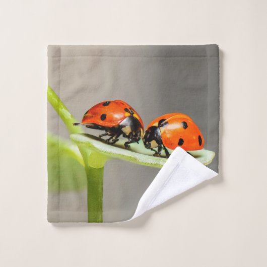 Ladybugs Beetles Badetuch Set (Waschlappen)