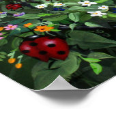 Ladybugs bei Spielen Borderless Print Poster (Ecke)