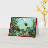 Ladybugs bei Spielnotecards Karte (Gelbe Blume)