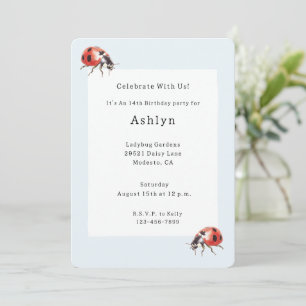 Ladybugs Birthday Einladung