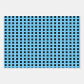 Ladybugs blauen und schwarzen Punkte und Quadrate Geschenkpapier Set (Vorderseite 3)