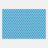 Ladybugs blauen und schwarzen Punkte und Quadrate Geschenkpapier Set (Vorderseite 2)